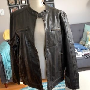 Mens Levi Leather Look Jacket